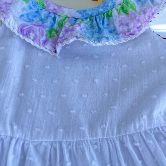 Tommy Bahama Dress Girls Size 2T Ruffled Clipped Swiss Dot Garden Floral - Picture 6 of 11